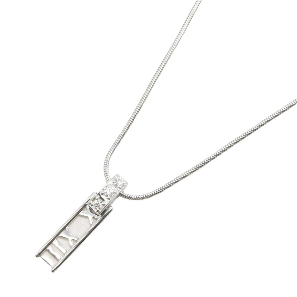 Tiffany Co Atlas Diamond Necklace White Gold